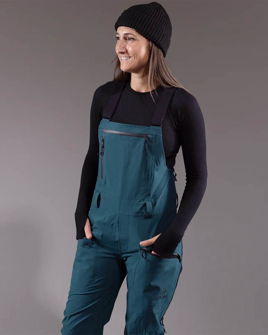 Shralpinist Stretch Recycled Bib Womens Snow Pants - Pacific Teal