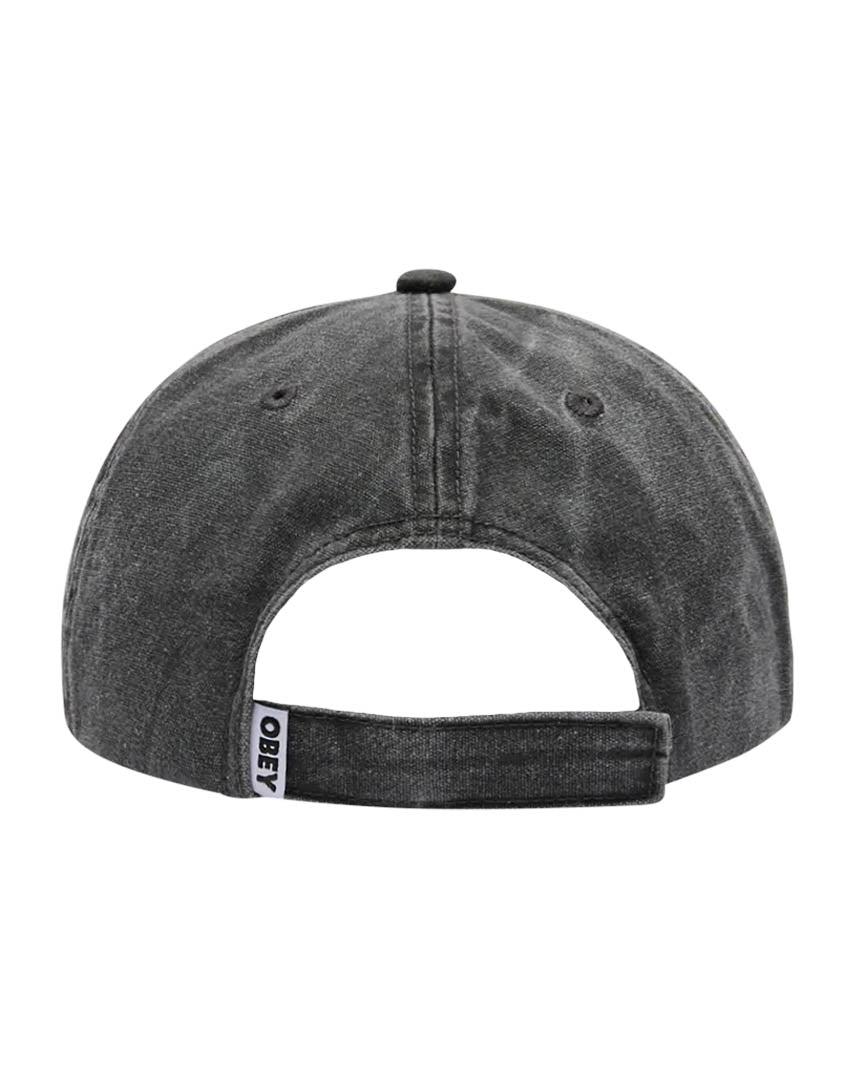 Obey Jot 6 Panel Velcro Hat - Black