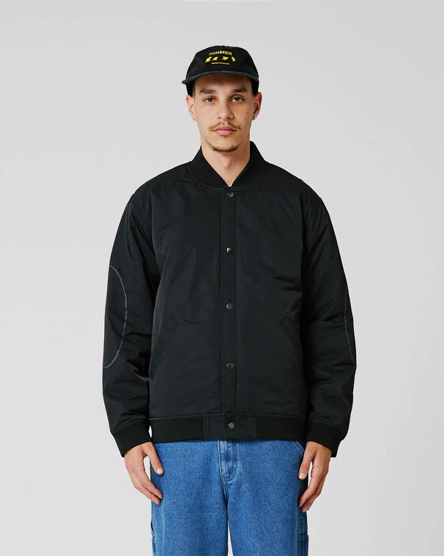 Ag Varsity Coil Jacket - Black