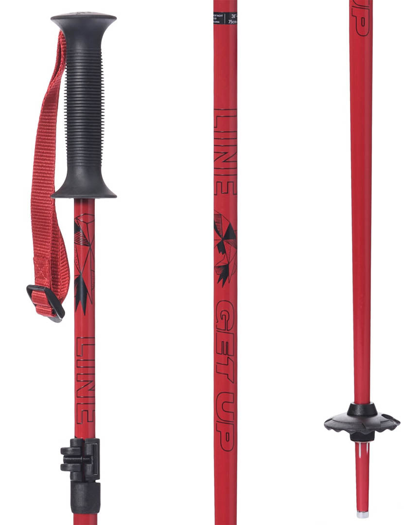 Get Up Ski Poles - Red