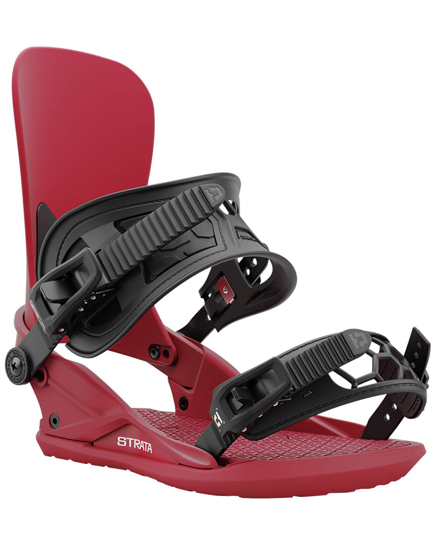 Strata Snowboard Bindings - Burgundy 2025