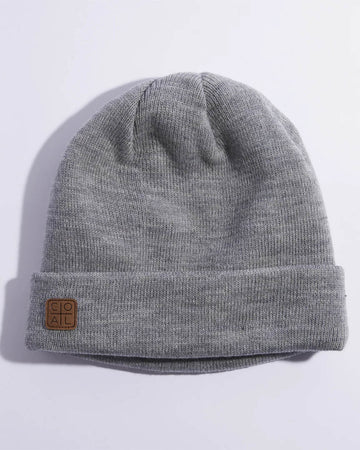 Harbor Rib Knit Fisherman Beanie - Light Heater Grey