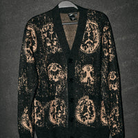 Ca Brainscan Cardigan Sweatshirt - Black Mushroom