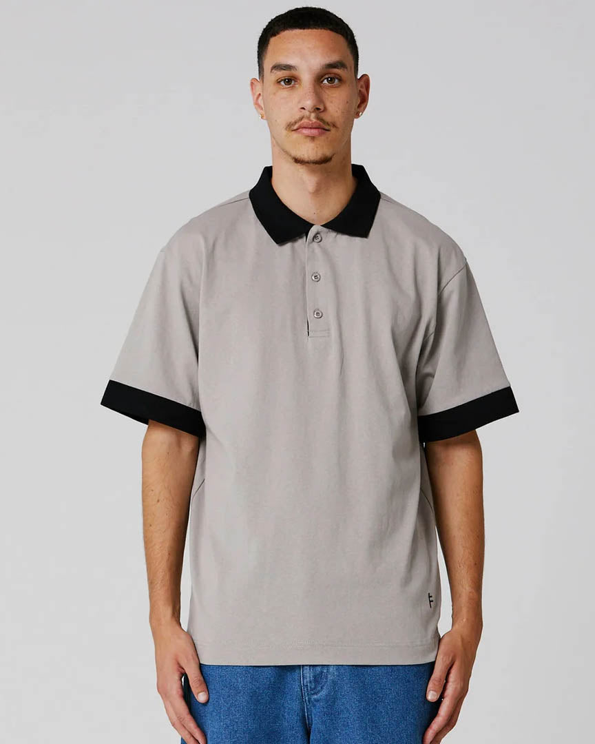 Uniform Ss Button Short Sleeve Polo Shirt - Mushroom