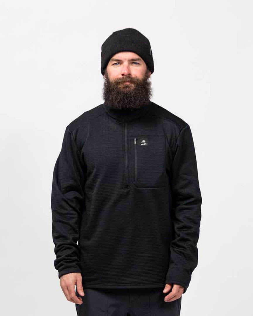 Flagship Recycled Grid Fleece - Stealth Black