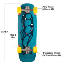 Ballona 27.75 Complete Cruiser Skateboard - Moby