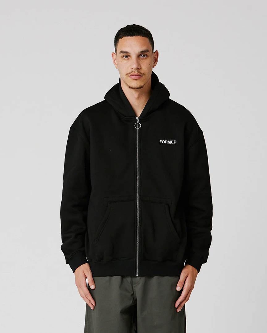 Clippings Fz Hoodie - Black