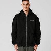 Hoodie Clippings Fz - Black