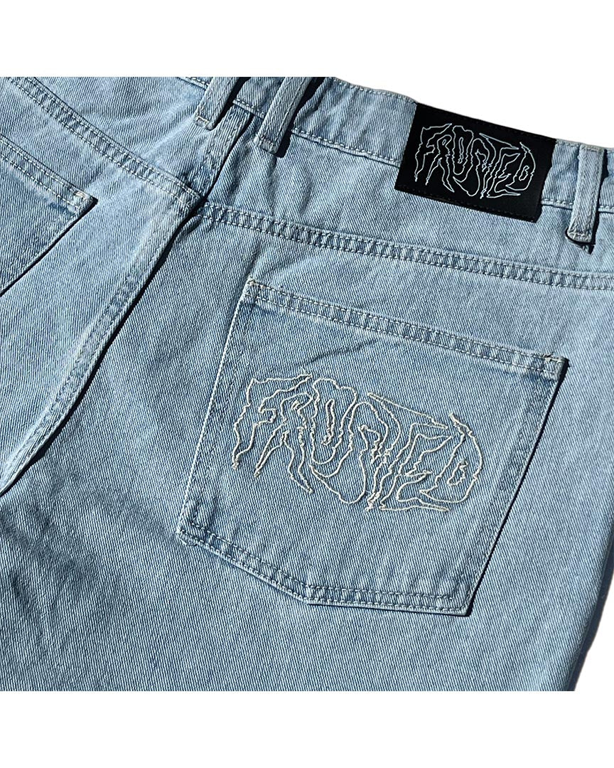 Wavy Classic Baggy Jeans - Light Blue