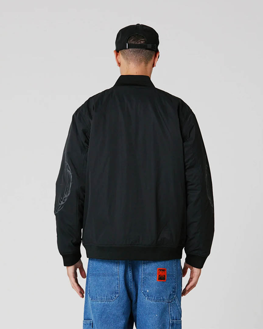 Ag Varsity Coil Jacket - Black