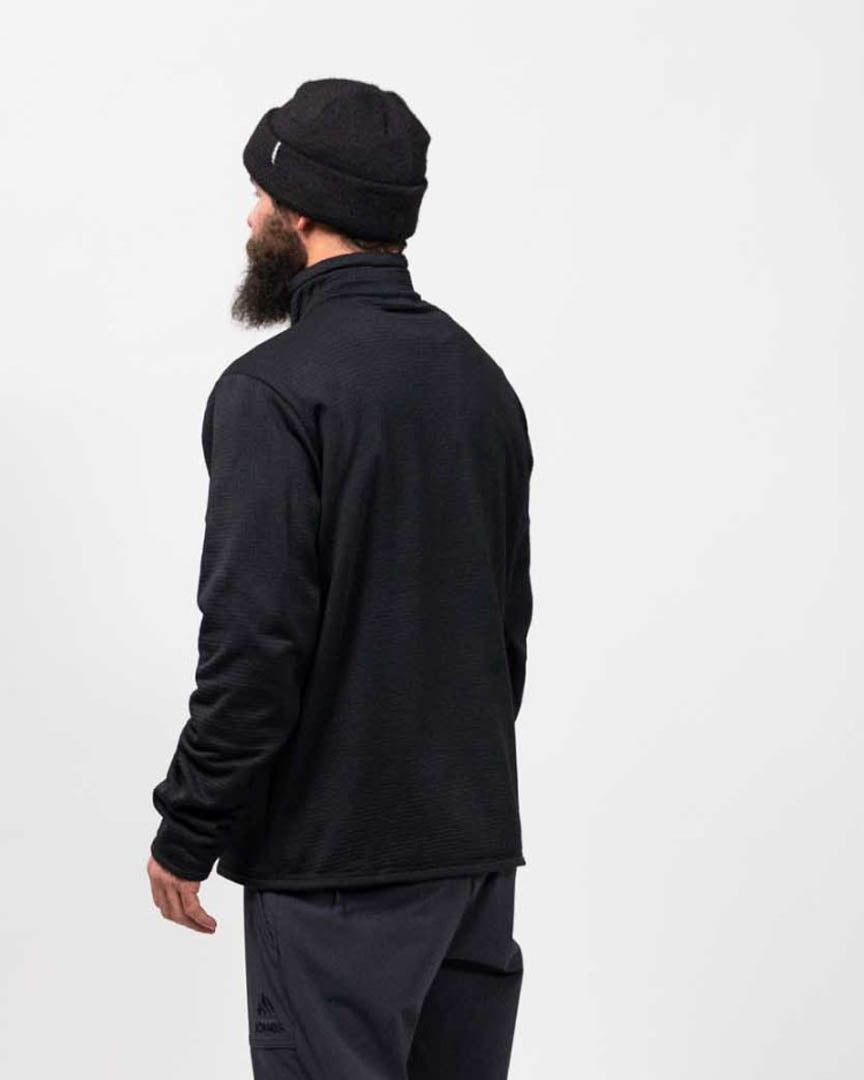 Flagship Recycled Grid Fleece - Stealth Black