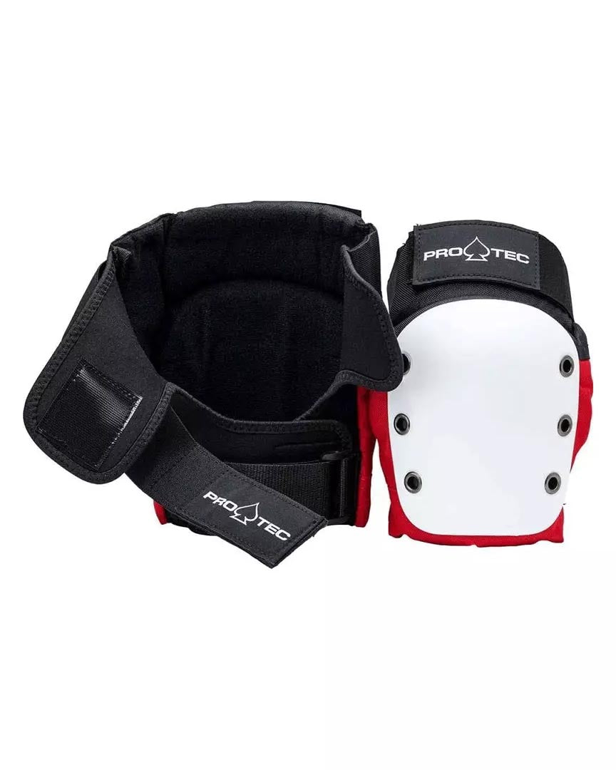 Protection Street Knee Pads - Red White Black