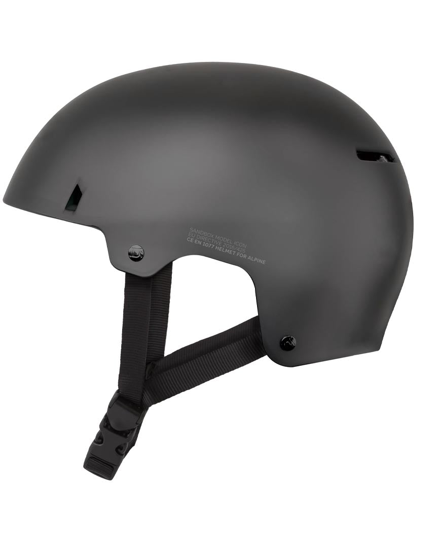 Icon Brain Bucket Winter Helmet - Black