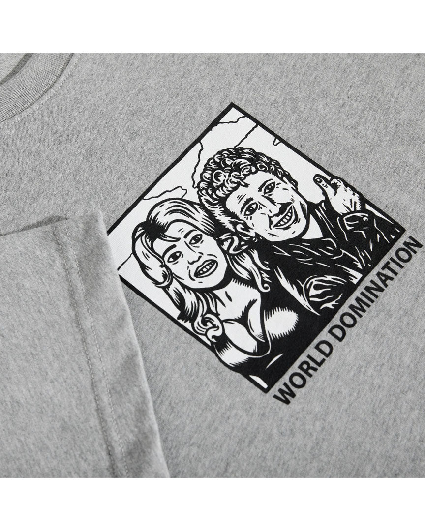 World Domination T-Shirt - Heather Grey
