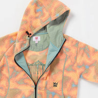 Polar Japan by Bryan Iguchi Zip Fleece - Tiger Lily