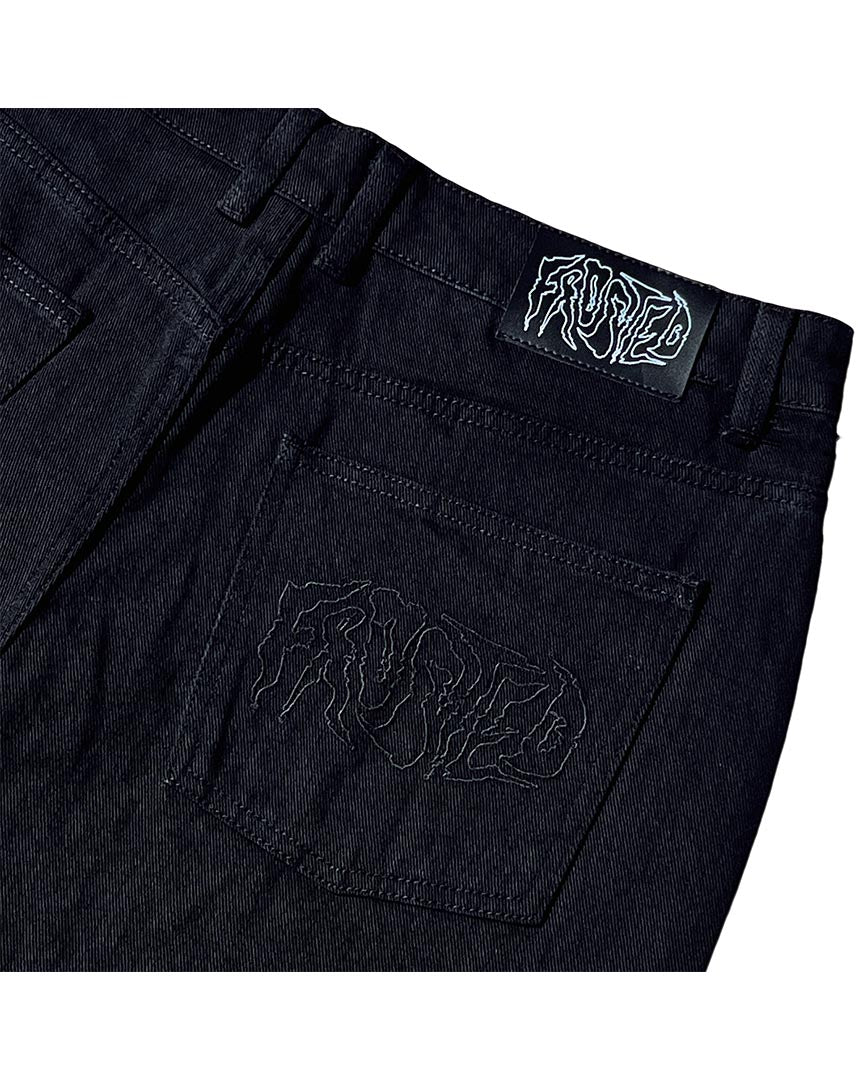 Wavy Classic Baggy Jeans - Black