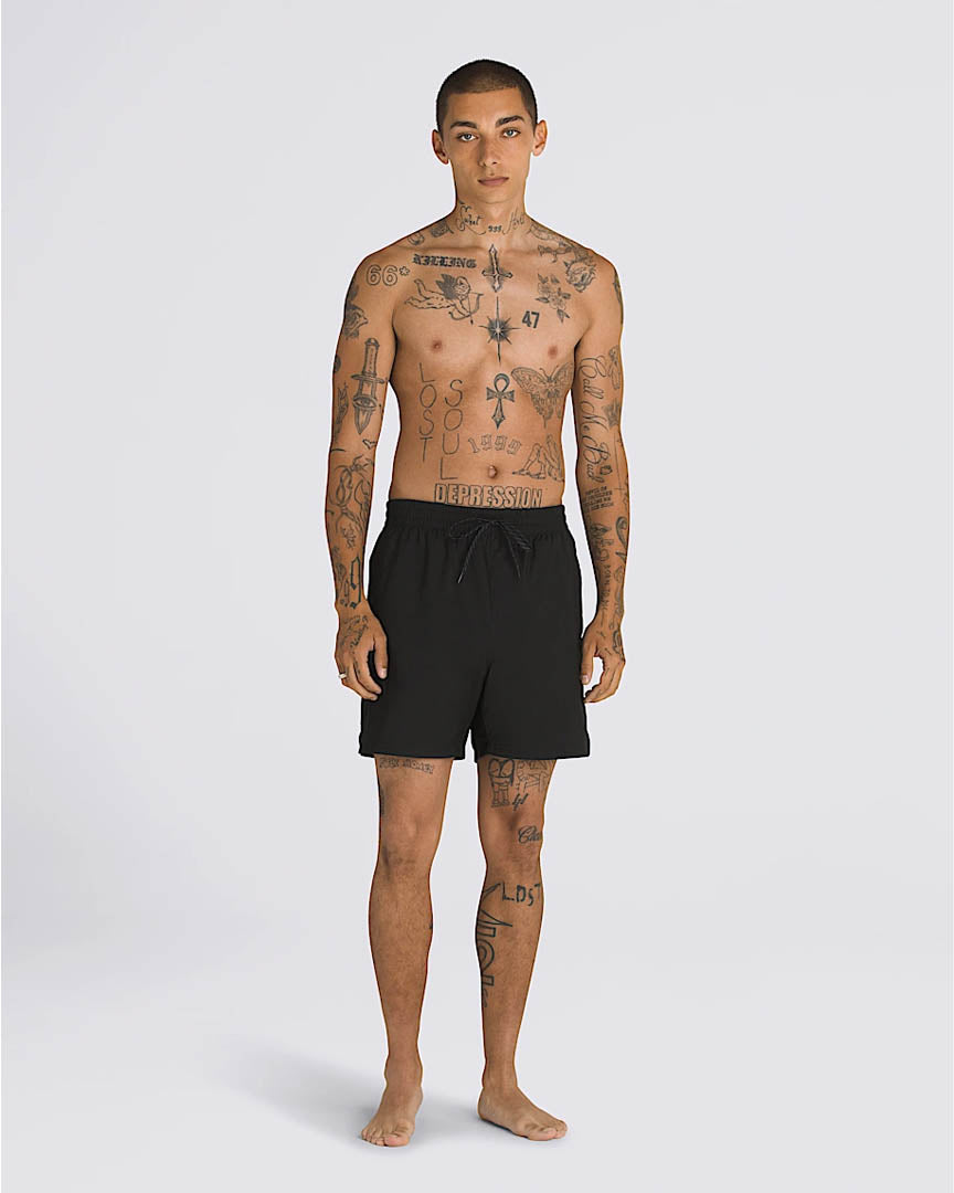 Primary Solid Elastic Shorts - Black