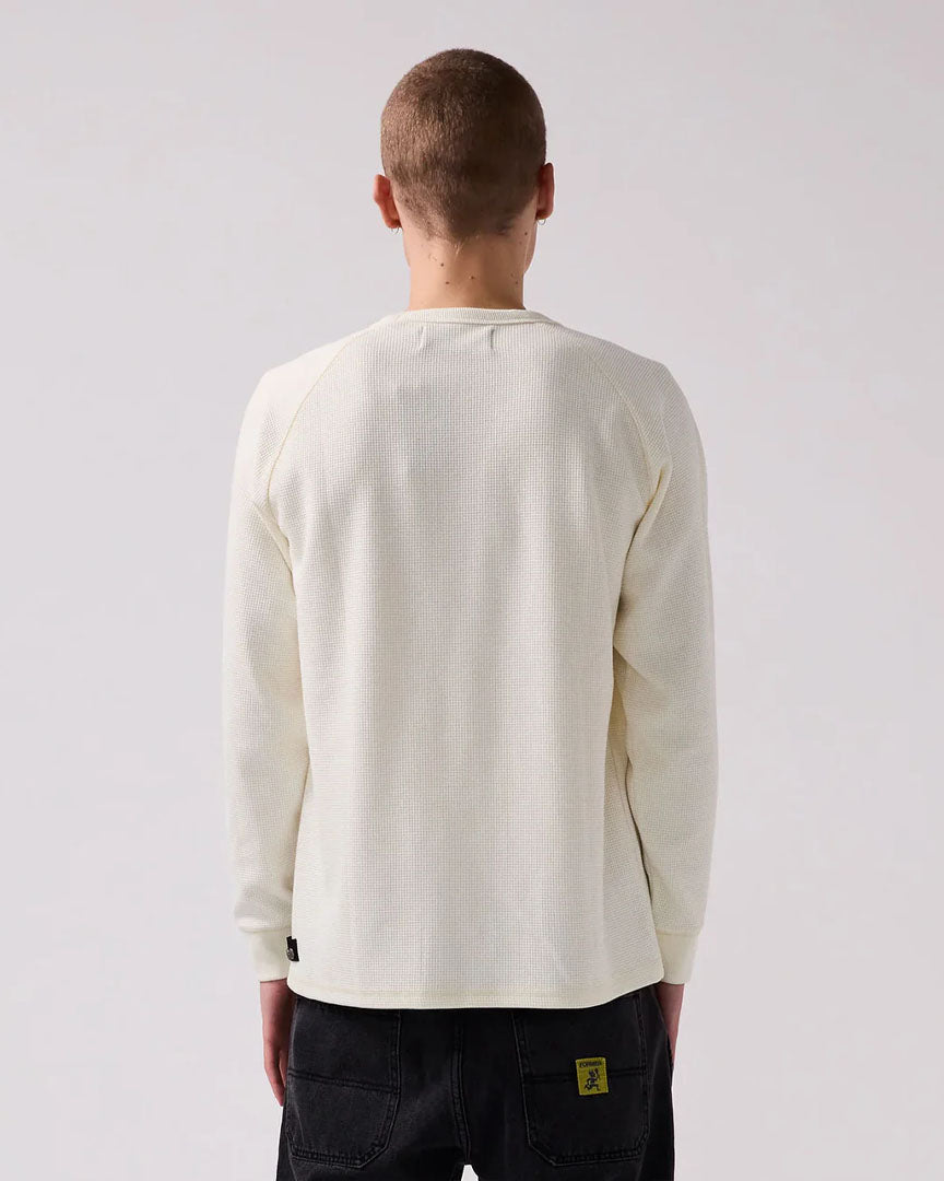 Anderson Waffle Long Sleeve T-Shirt - Bone