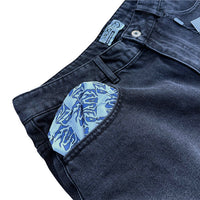 Short Wavy Baggy - Moon Black
