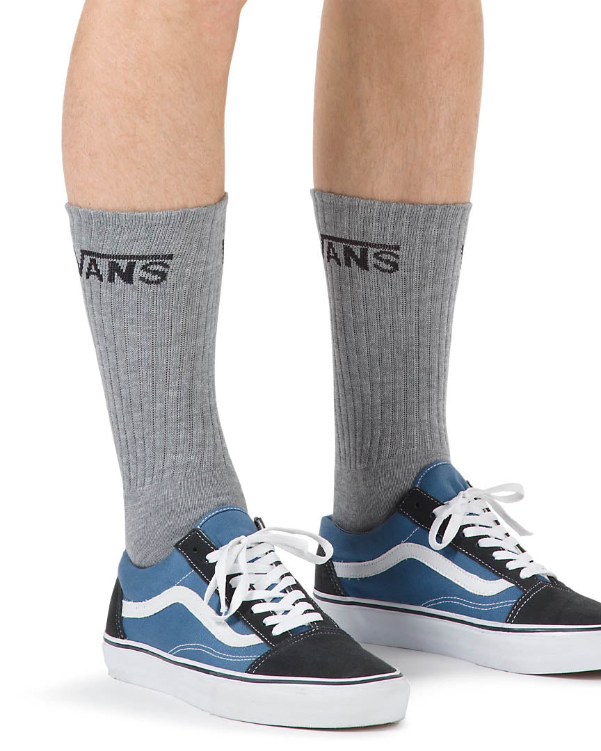 Classic Crew -3 Pack Socks - Heather Grey