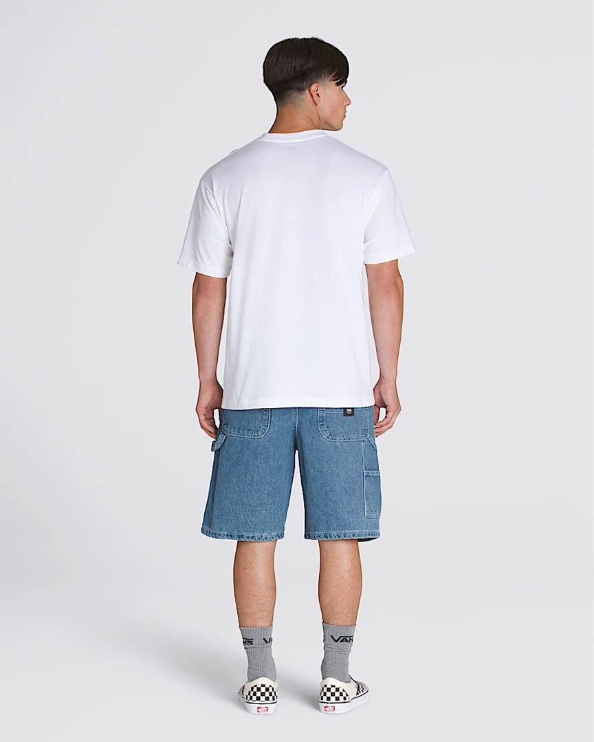 Drill Chore Loose Demin Shorts - Stone Wash