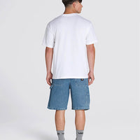 Drill Chore Loose Demin Shorts - Stone Wash