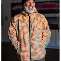 Polar Japan by Bryan Iguchi Zip Fleece - Tiger Lily