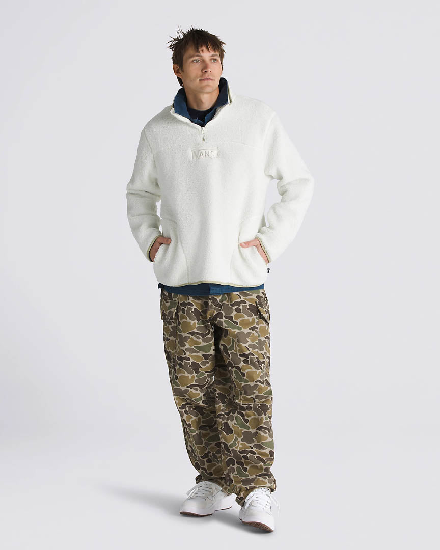 Boxed Sherpa Qzip Sweatshirt - Marshmallow