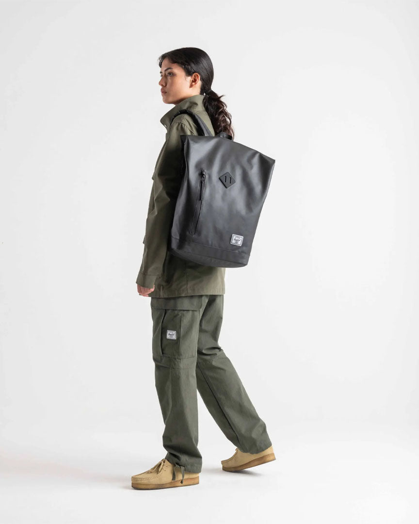 Roll Top | Weather Resistant Backpack - Moonbeam Tonal