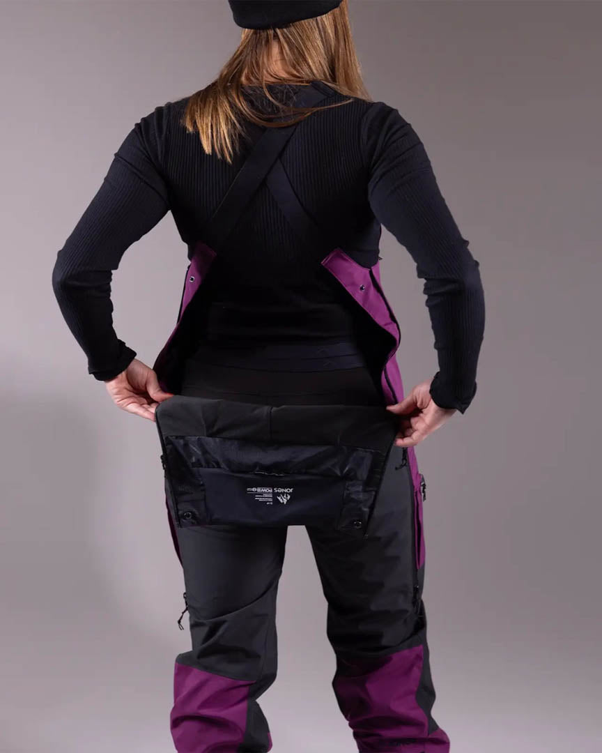 Mtn Surf Recycled Bib Womens Snow Pants - Deep Purple