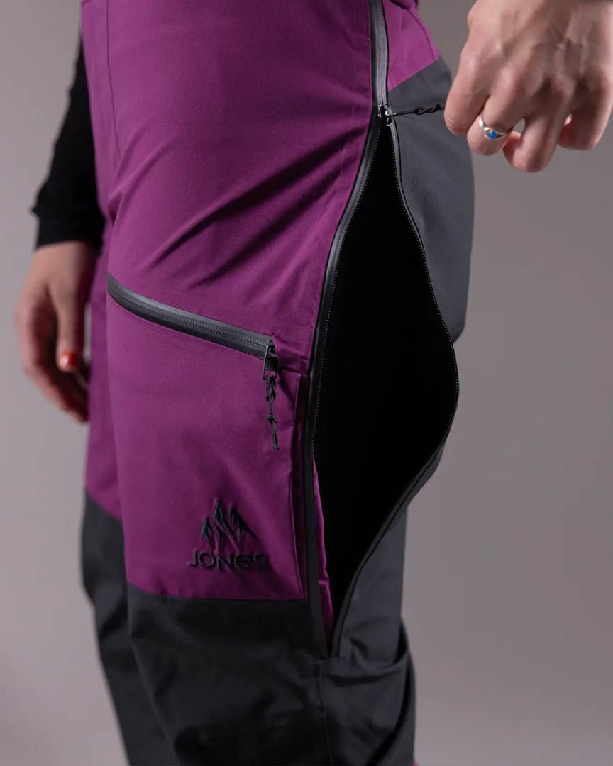 Mtn Surf Recycled Bib Womens Snow Pants - Deep Purple