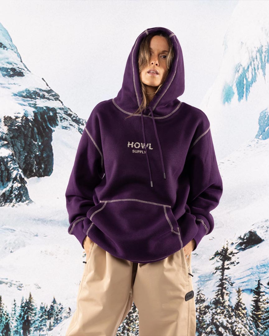 Cotton ouaté Dwr Hoody - Eggplant