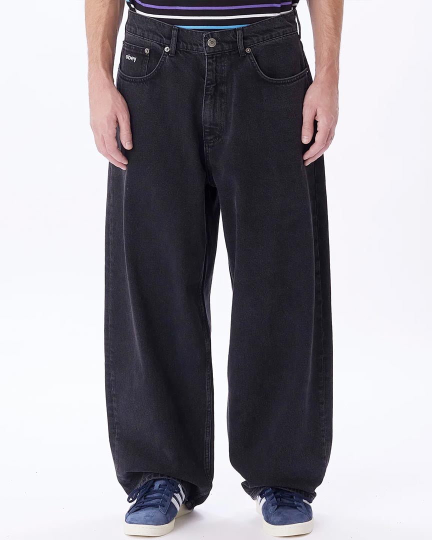 Bigwig Baggy Denim Jeans - Faded Black