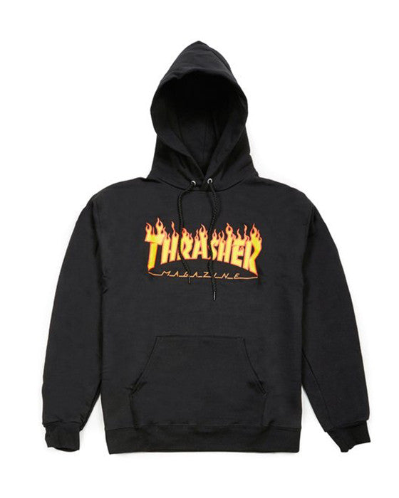 Flame Logo Hoodie - Black