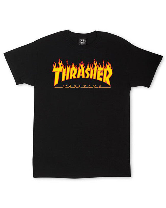 T-shirt Flame Logo - Black