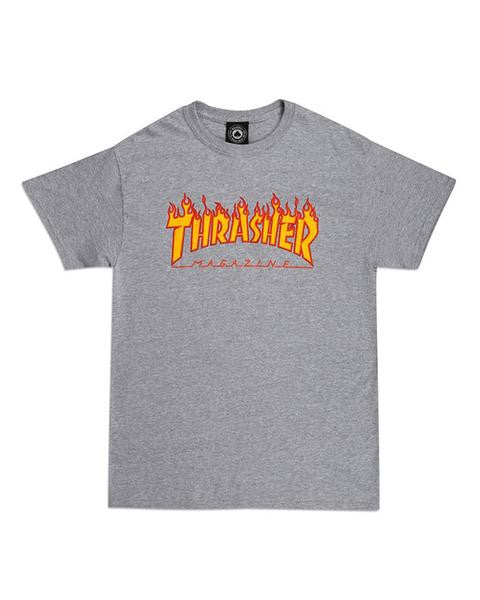 Flame Logo T-Shirt - Heater Grey