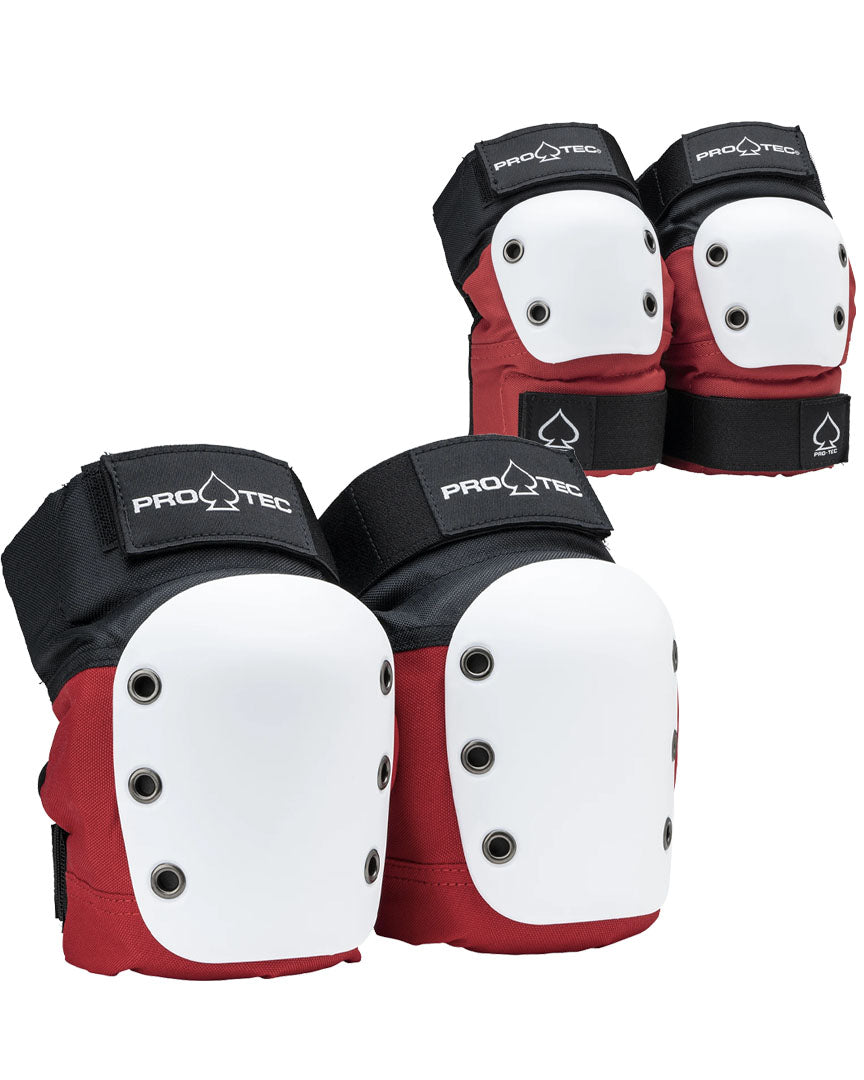 Protection Street Knee/Elbow Pads - Red/White/Black