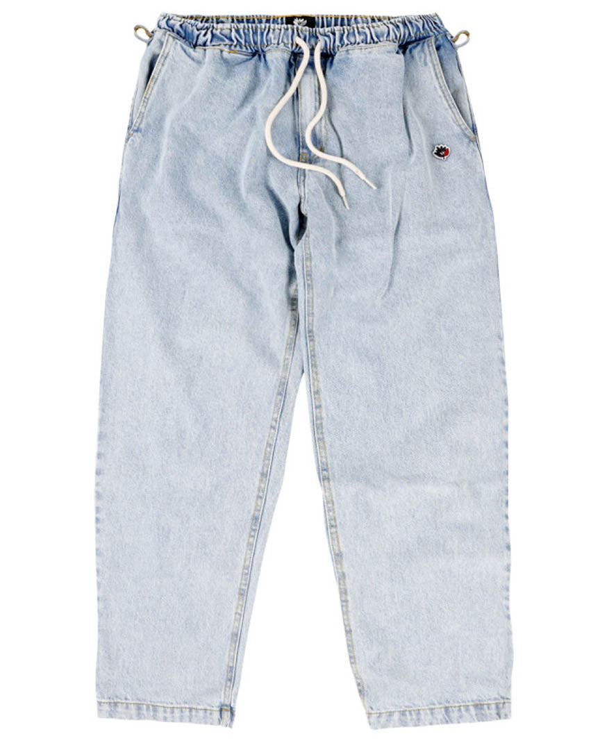 Pants Loose Pants - Washed Denim