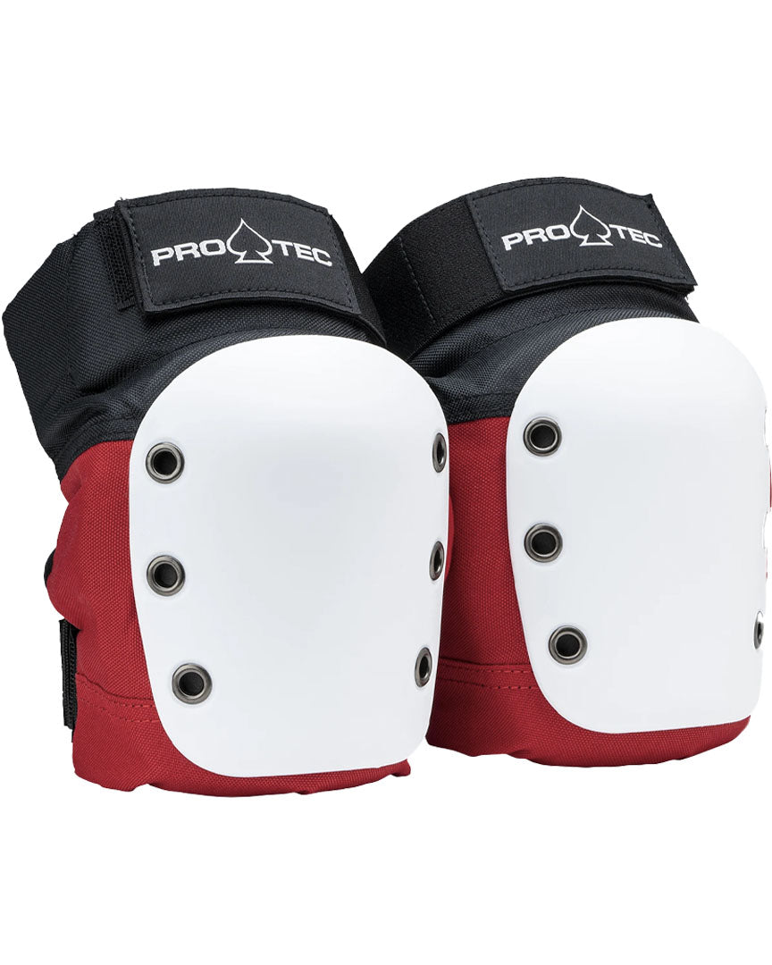 Street Knee/Elbow Pads Protective Gear - Red/White/Black