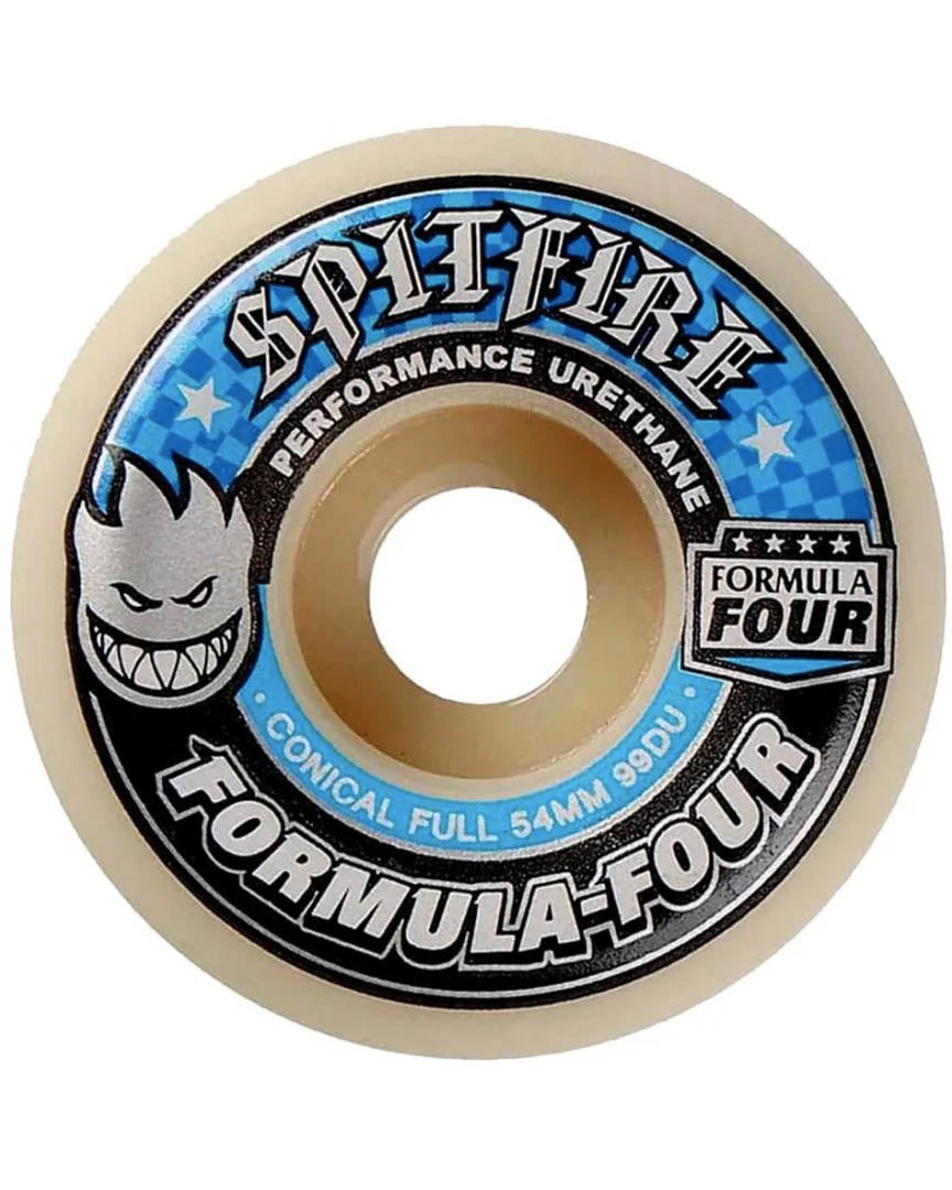 F4 99 Conical Full Skateboard Wheels - Natural