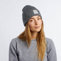 Uniform Mid Recycled Knit Cuff Beanie - Black Marl